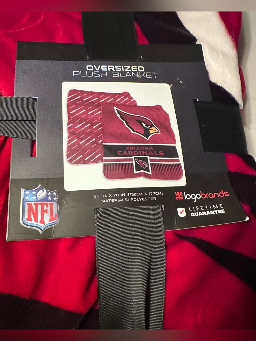 NFL Arizona Cardinals Oversized Plush Blanket - NEW! - Picture 3 of 5